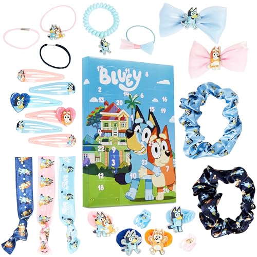 Bluey Advent Calendar Kids Girls Hair Accessories