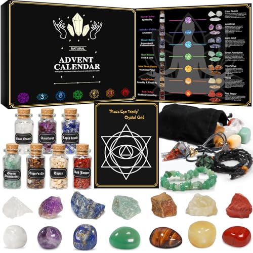 Healing Crystals Natural Gemstones Advent Calendar