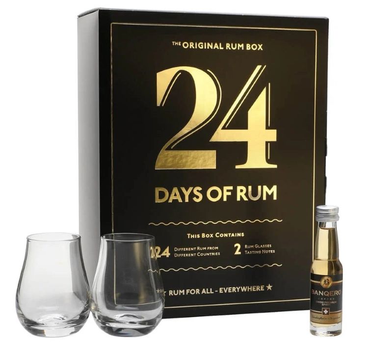 24 Days of Rum Tasting Set met 2 Glazen