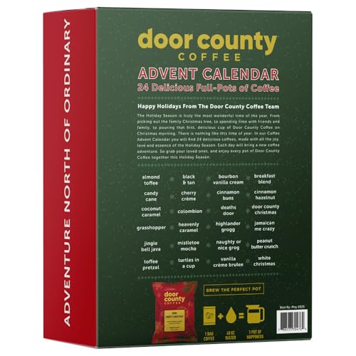 24 Full-Pot Bags Flavored Ground Coffee Advent Calendar by Door County Coffee - Image 2
