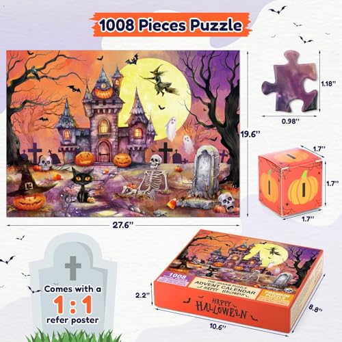 30-Day Haunted House Jigsaw Puzzle Halloween Advent Calendar - Image 2