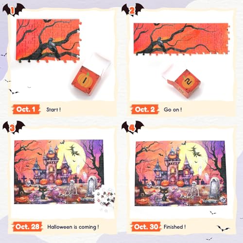 30-Day Haunted House Jigsaw Puzzle Halloween Advent Calendar - Image 3