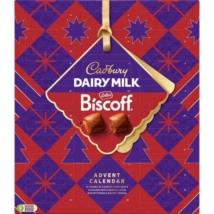 Cadbury Dairy Milk Lotus Biscoff Chocolate Chunk Advent Calendar - Image 4