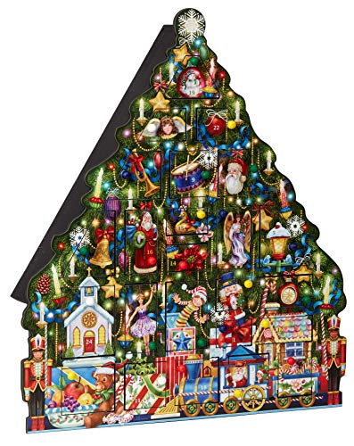 Christmas Tree Wooden Advent Calendar by Vermont Christmas Company