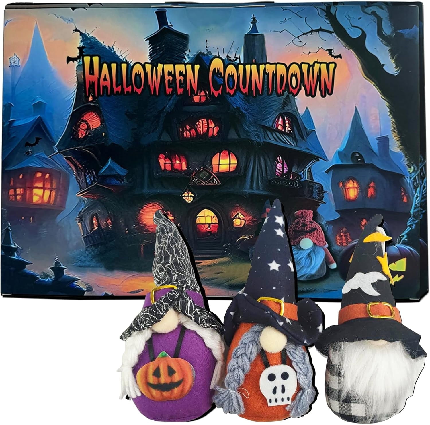 Gnomes & Pumpkin Figurine Halloween Countdown Calendar