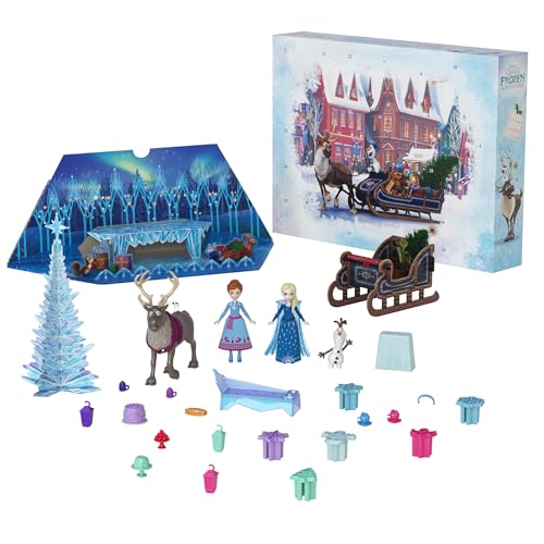 Mattel Disney Frozen Toys, Anna & Elsa Small Doll Advent Calendar