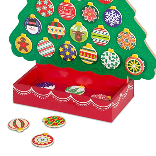 Melissa & Doug Wooden & Magnetic Christmas Tree Advent Calendar - Image 3