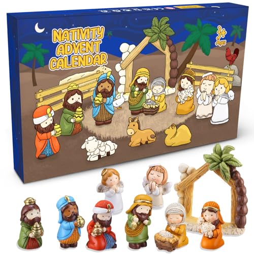 Nativity Scene Kids Toy Set Advent Calendar
