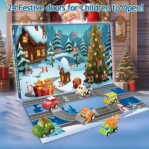 Pull-Back Toy Cars Kids Advent Calendar - Image 4