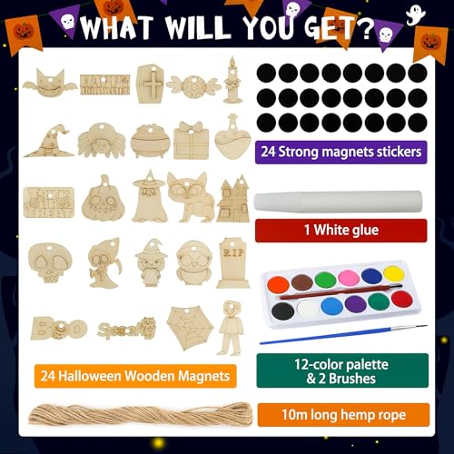 Wooden Painting Kit Craft Halloween Countdown Calendar - Image 2