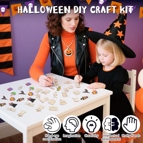Wooden Painting Kit Craft Halloween Countdown Calendar - Image 3