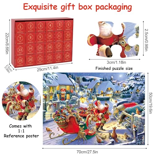 1,008 Pieces Jigsaw Puzzle Advent Calendar - Image 2