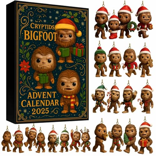 Bigfoot Tree Decoration Figurines Advent Calendar