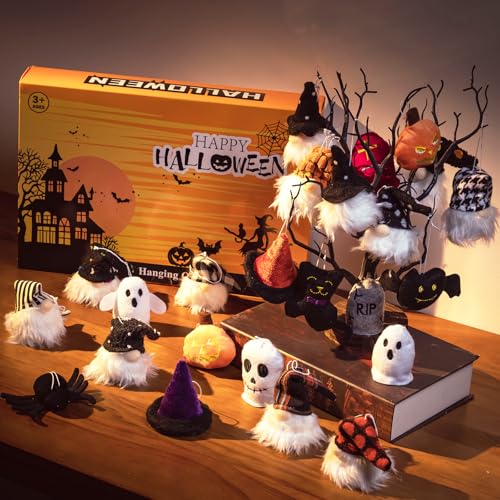Gnomes & Dolls Plush Ornaments Halloween Countdown Calendar