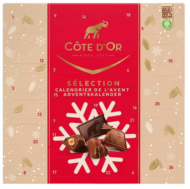 Côte d’Or Milk, Dark and Filled Chocolates Advent Calendar